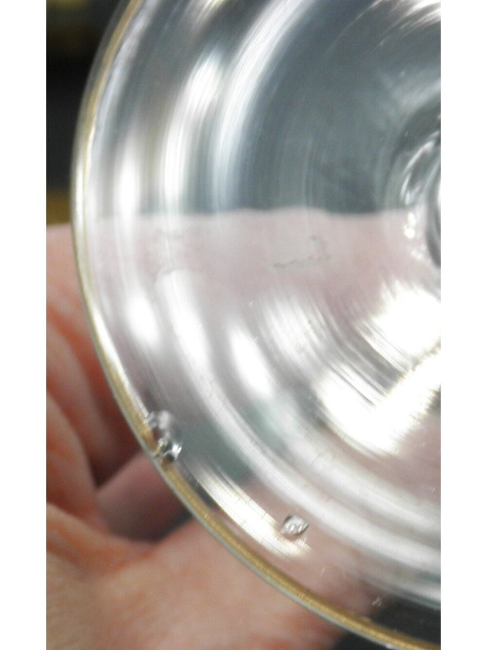 Rambler Rose by Tiffin-Franciscan Stem 14196 Optic Glass Set of 6 SEE SIZE FLAWS - Picture 4 of 11